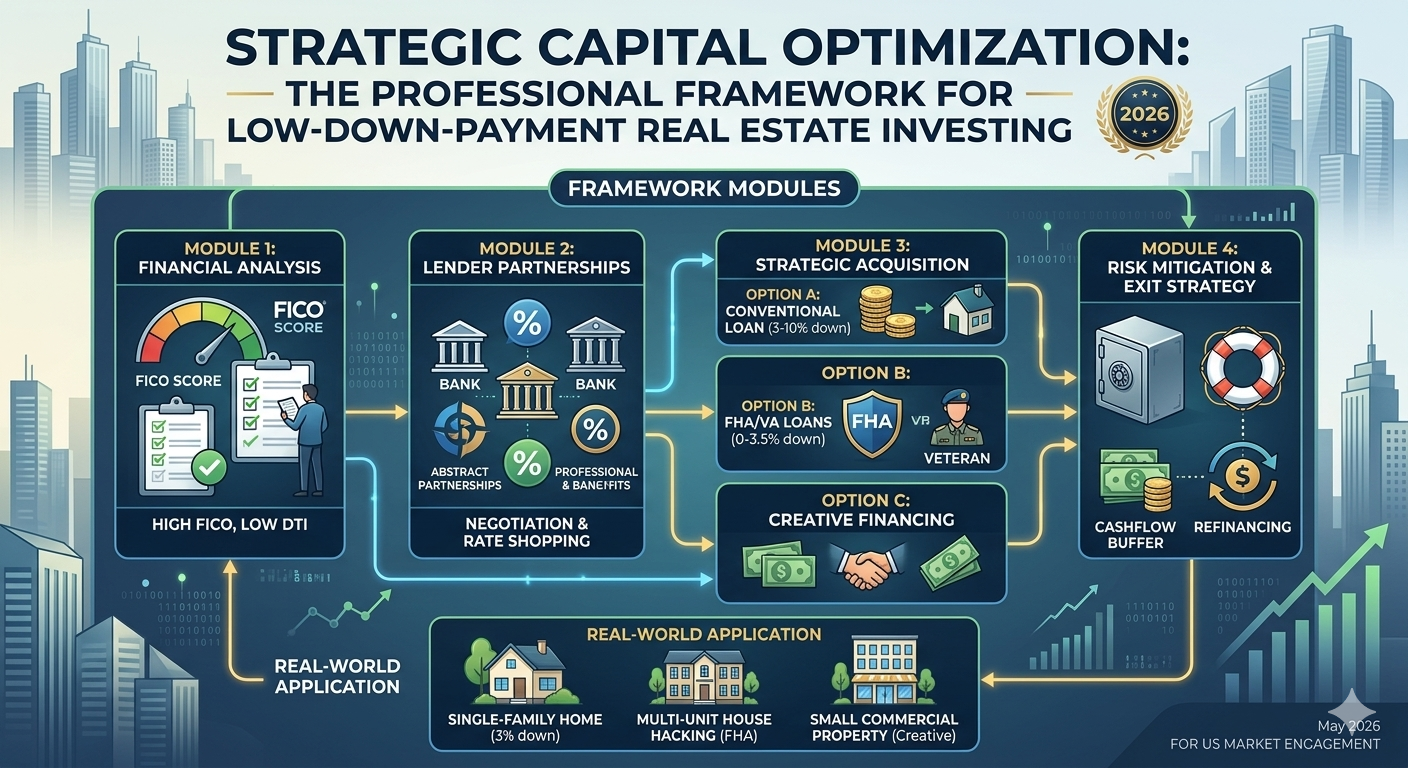 Strategic Capital Optimization: The Professional Framework for Low-Down-Payment Real Estate Investing
