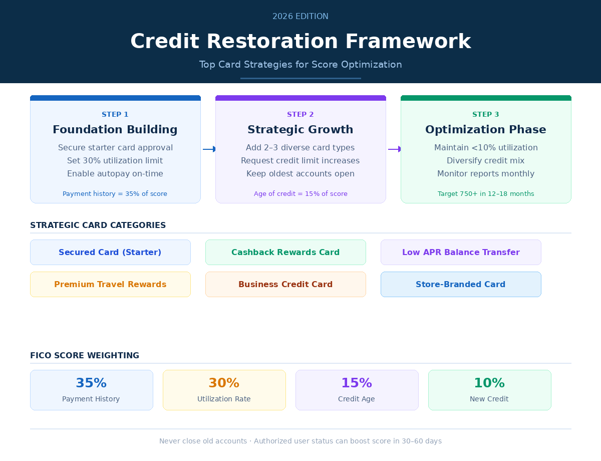 The 2026 Credit Restoration Framework: Top Card Strategies for Score Optimization